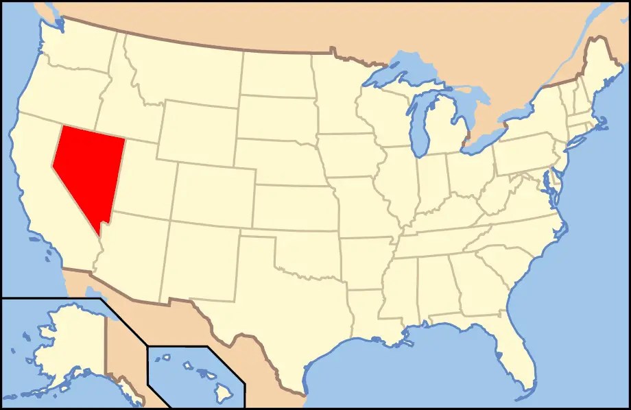 Map of Usa Nv •