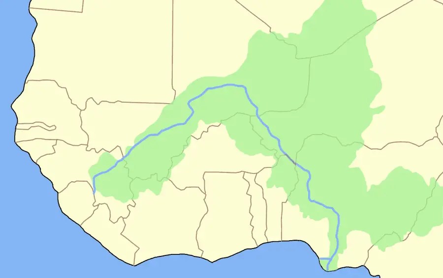 Niger River On Africa Map Niger River Blank •