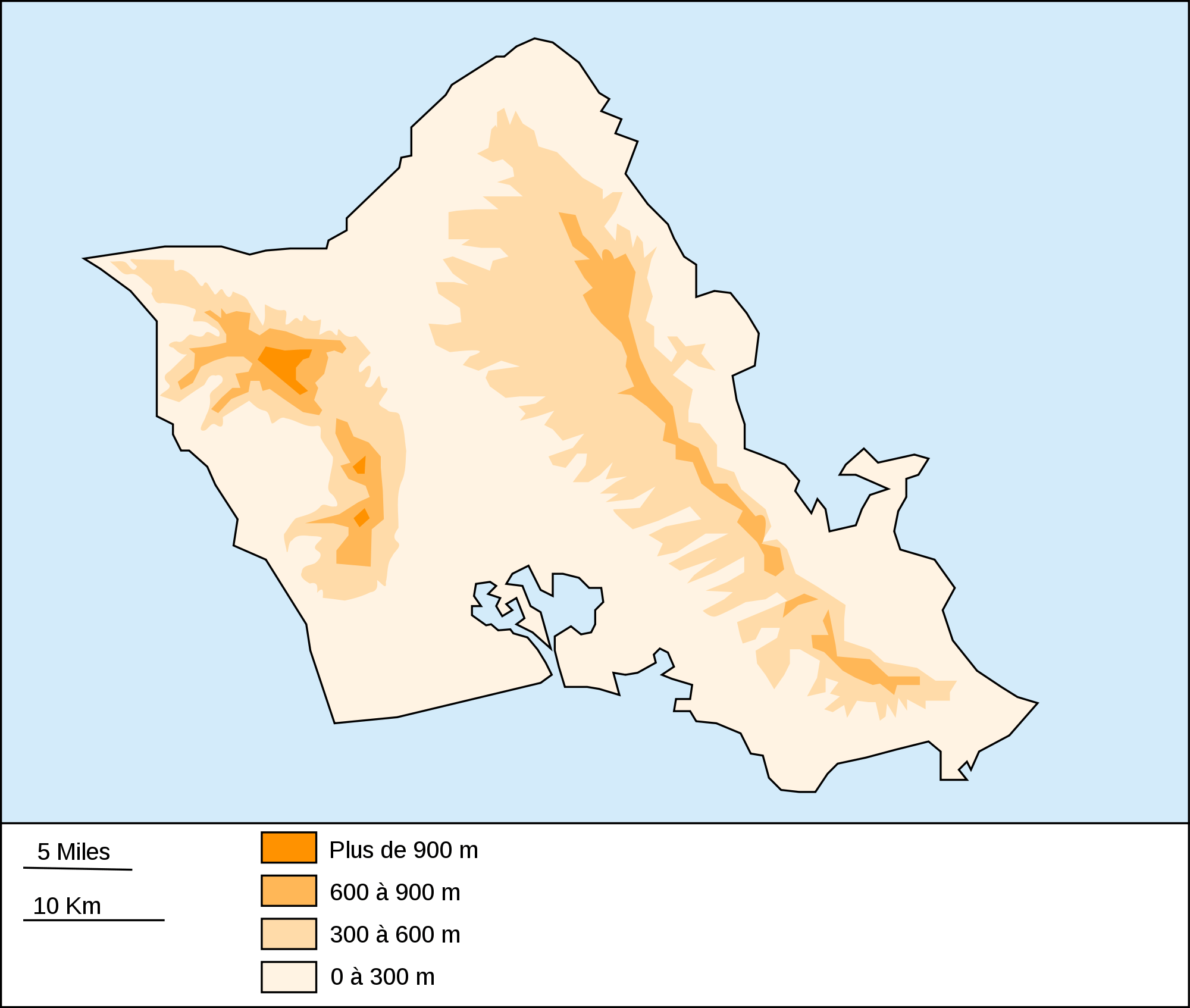 Blank Oahu Hawaii Map Oahu Blank Map