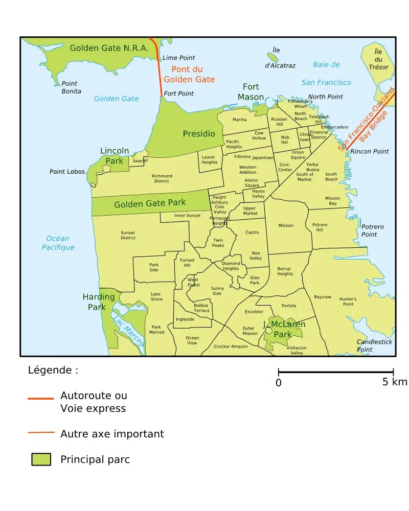 Les Défis De Naviguer Sur La Carte Des Quartiers De San Francisco Quartiers De San Francisco •