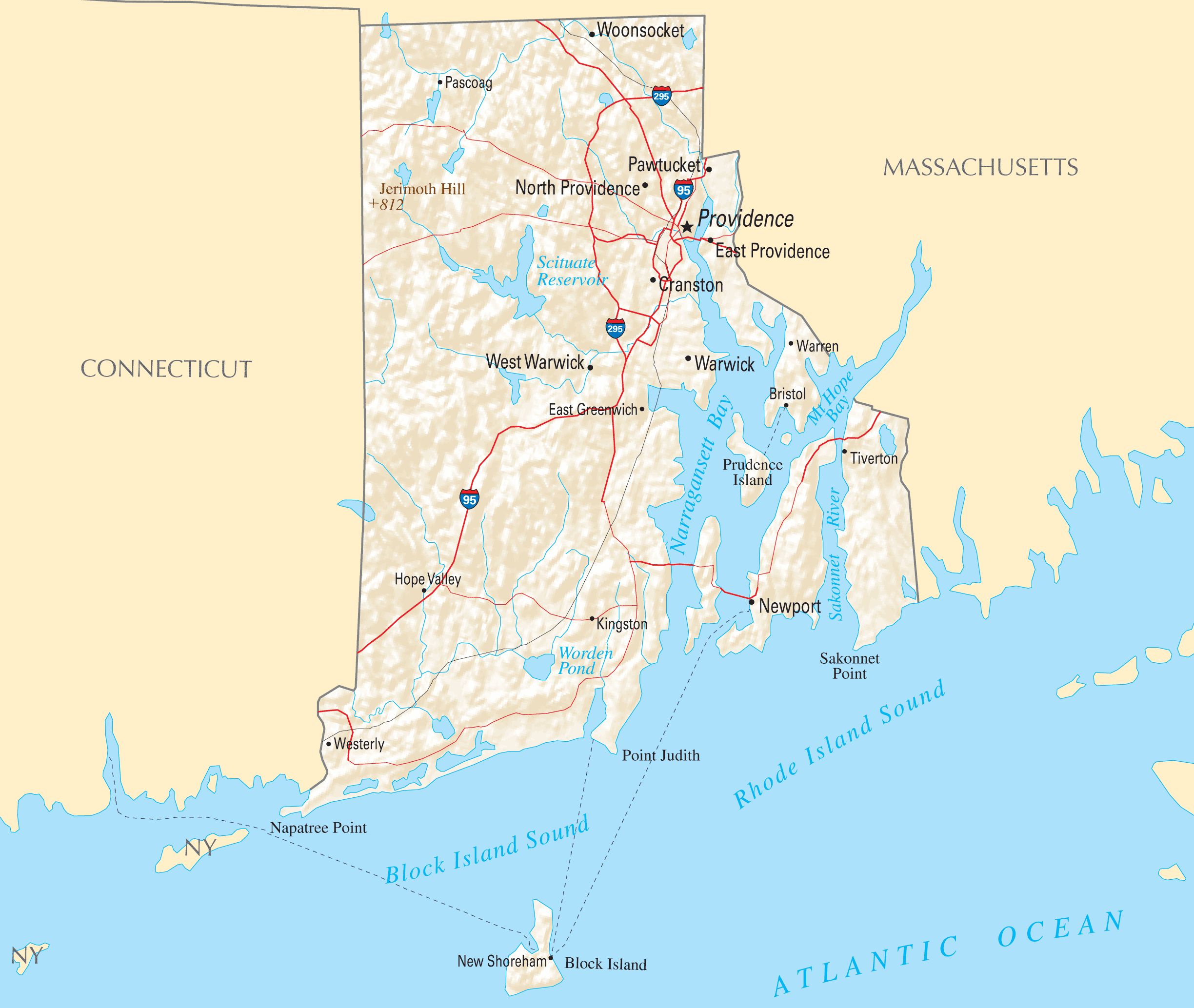 Rhode Island Reference Map •