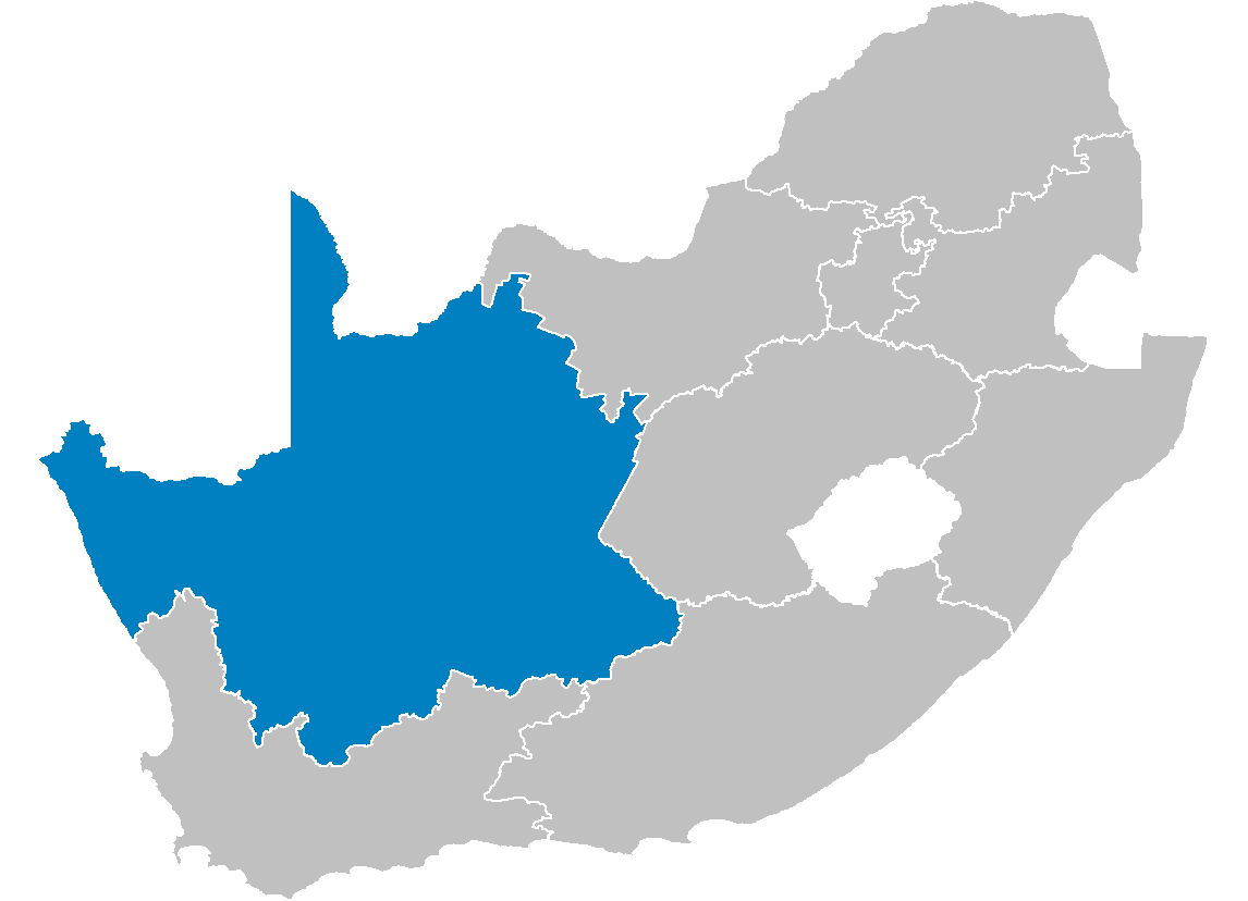 South Africa Provinces Showing Nc •