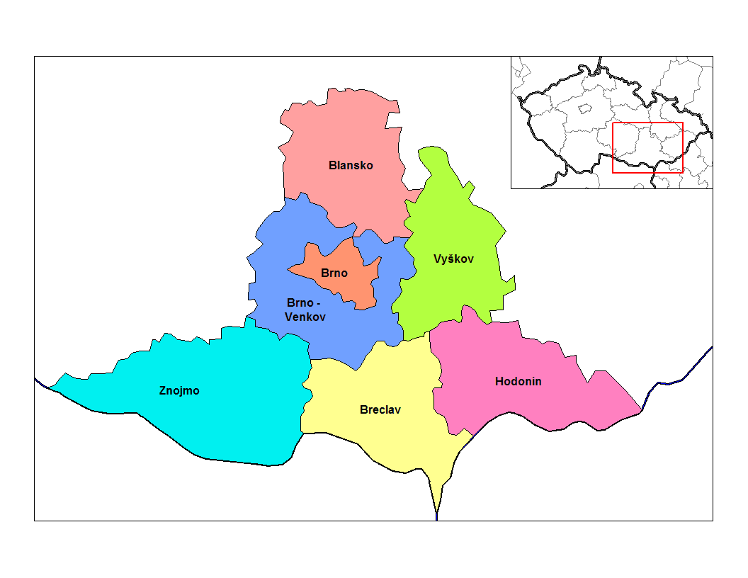 South Moravia Districts •