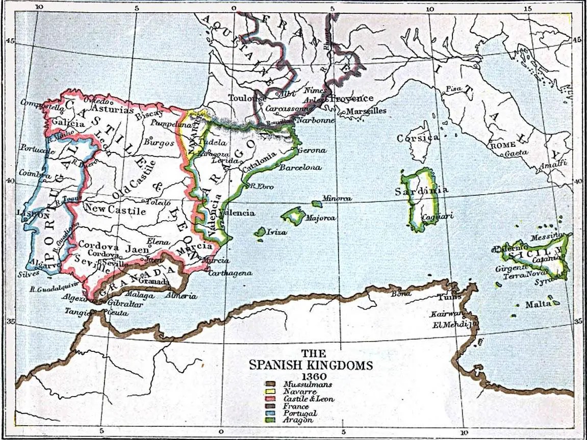 Spanish Kingdoms 1360 •