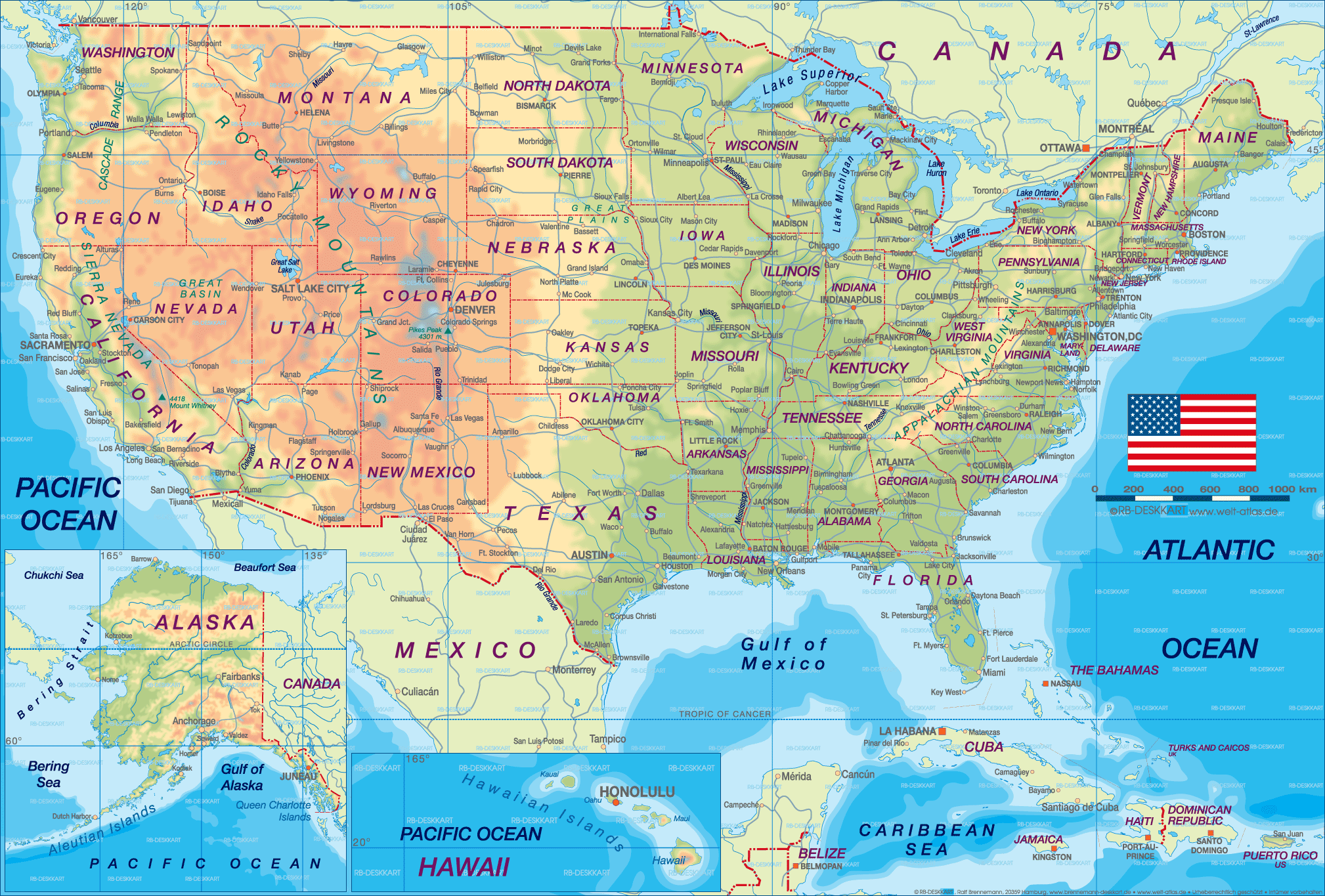 United States of America Google My Maps