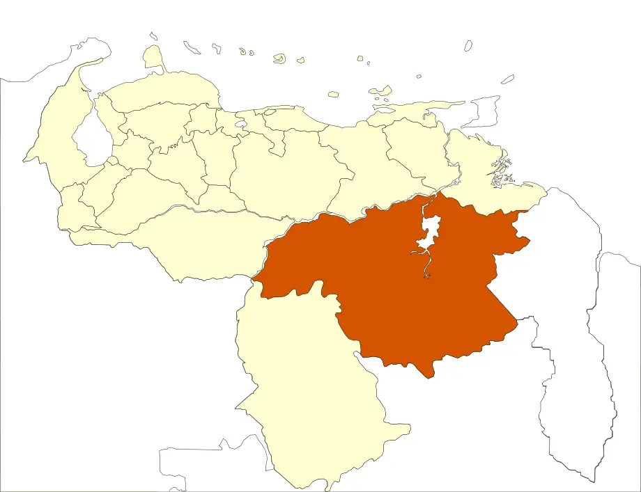 Venezuela Bolivar State Location •