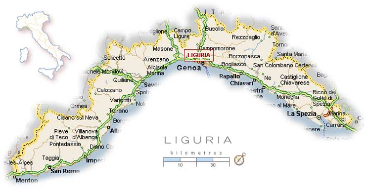 Weather Map of Liguria •