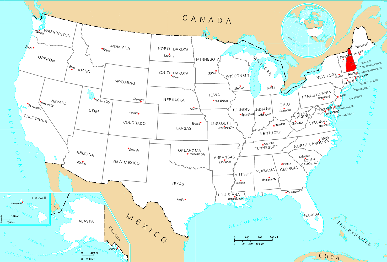 Where Is New Hampshire Located •