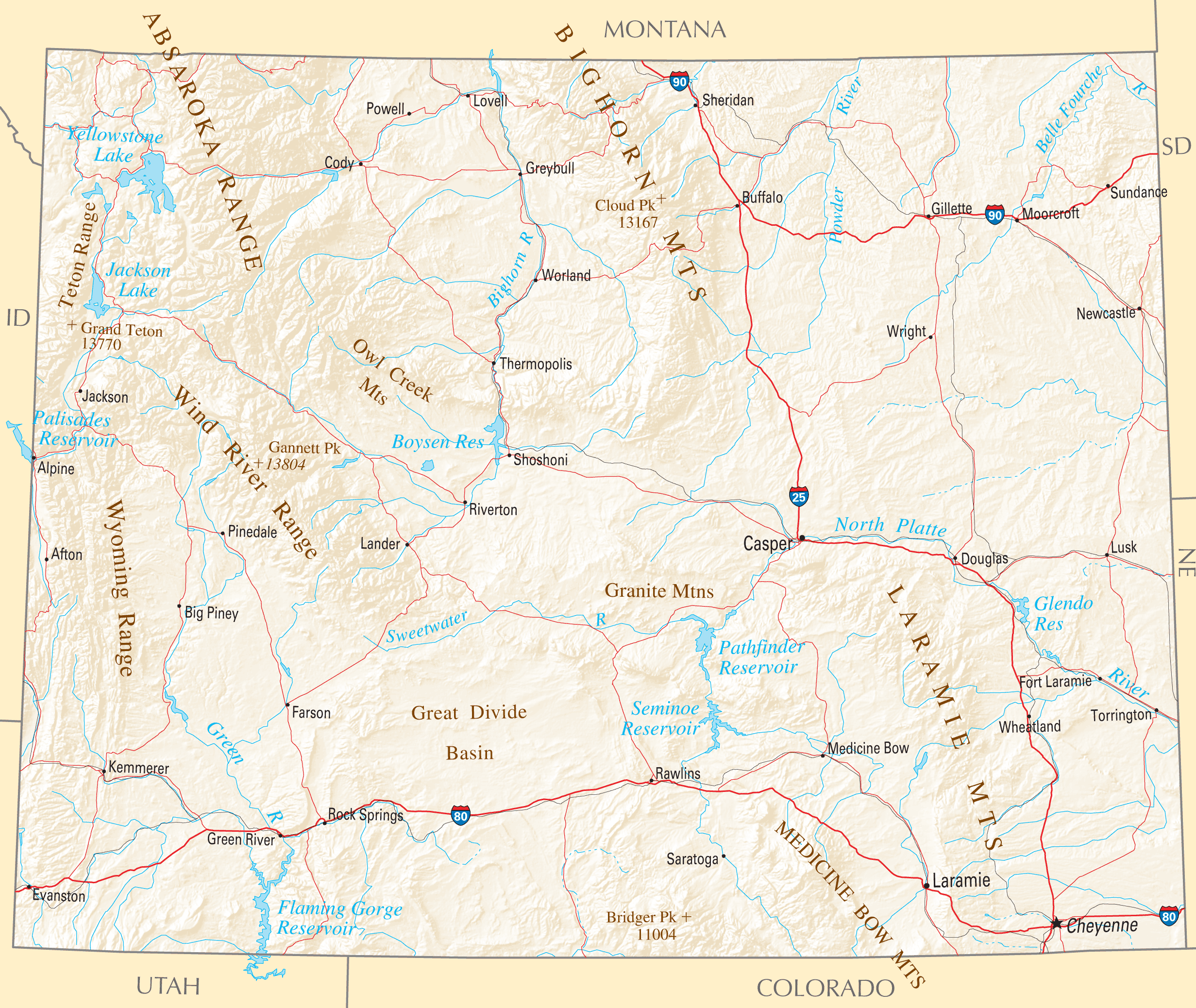 Wyoming Reference Map •