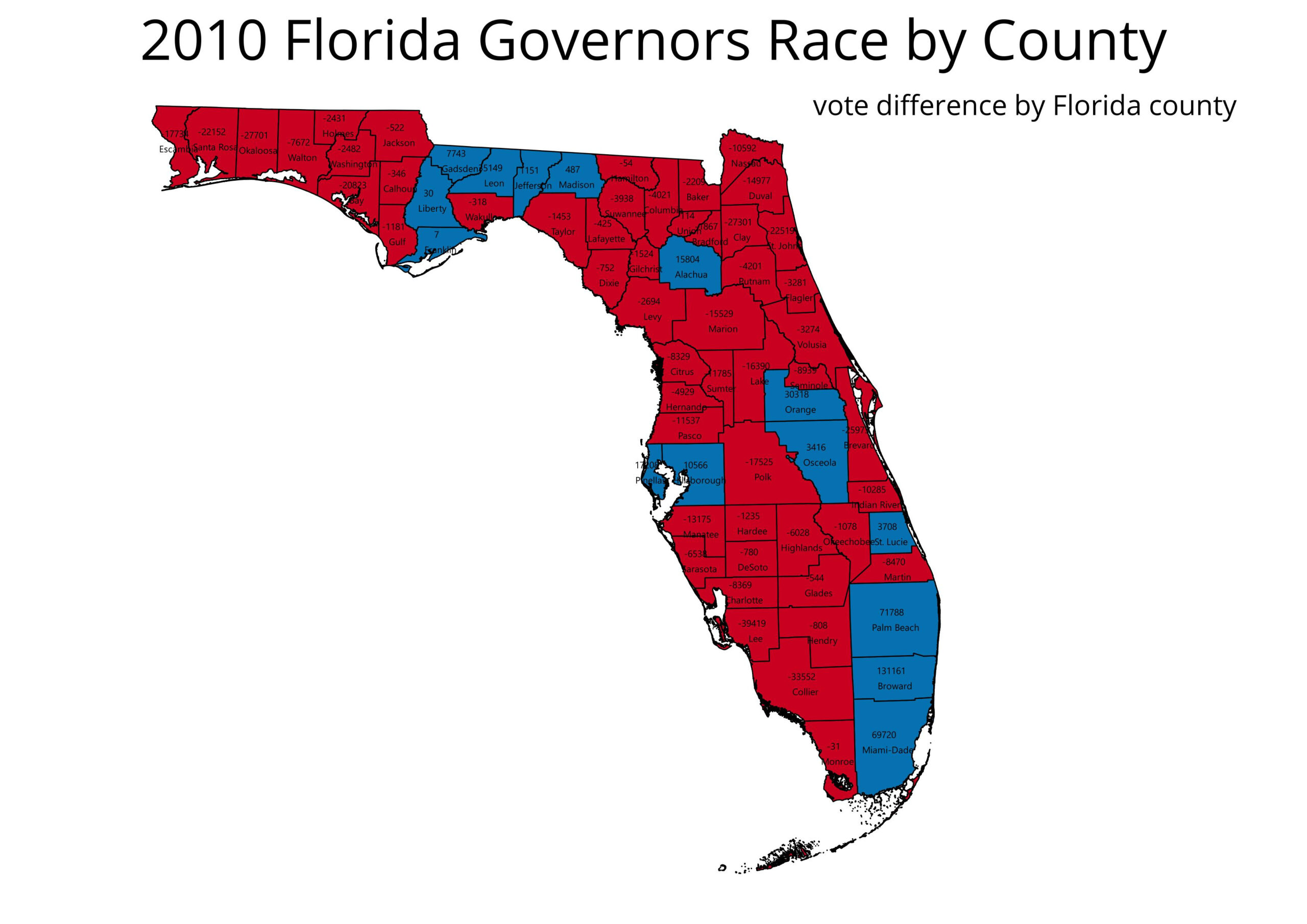 Florida Governor Race Map Florida Map Maps Of Florida