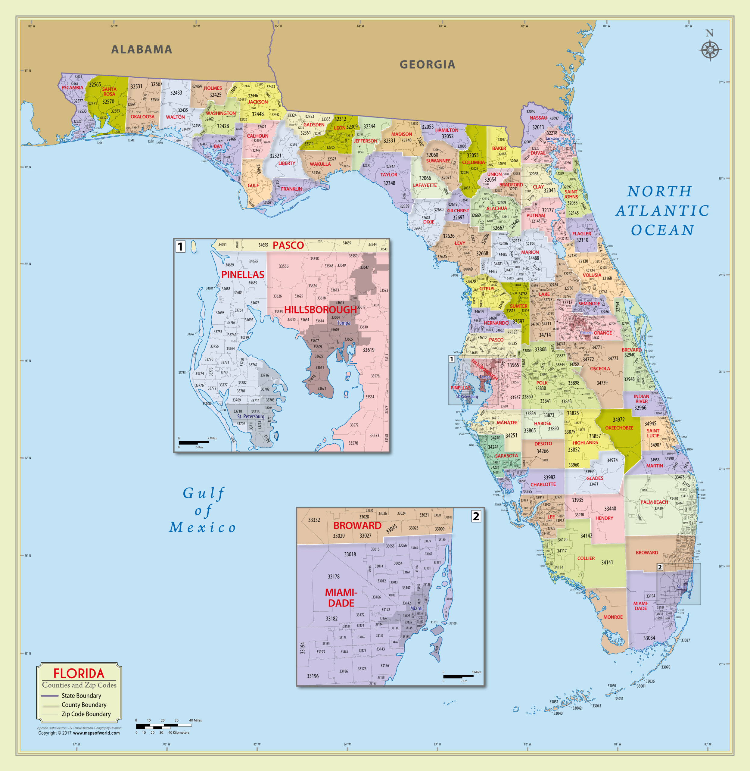 Florida Zip Code Maps Maps Fact Maps Of Florida