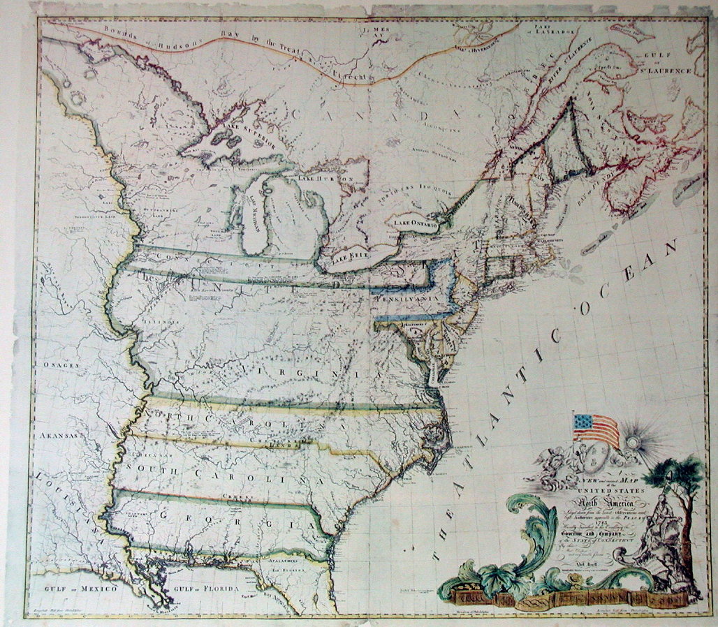 A New And Correct Map Of America Laid Down According KACHING! A NEW AND CORRECT MAP OF THE UNITED STATES OF...