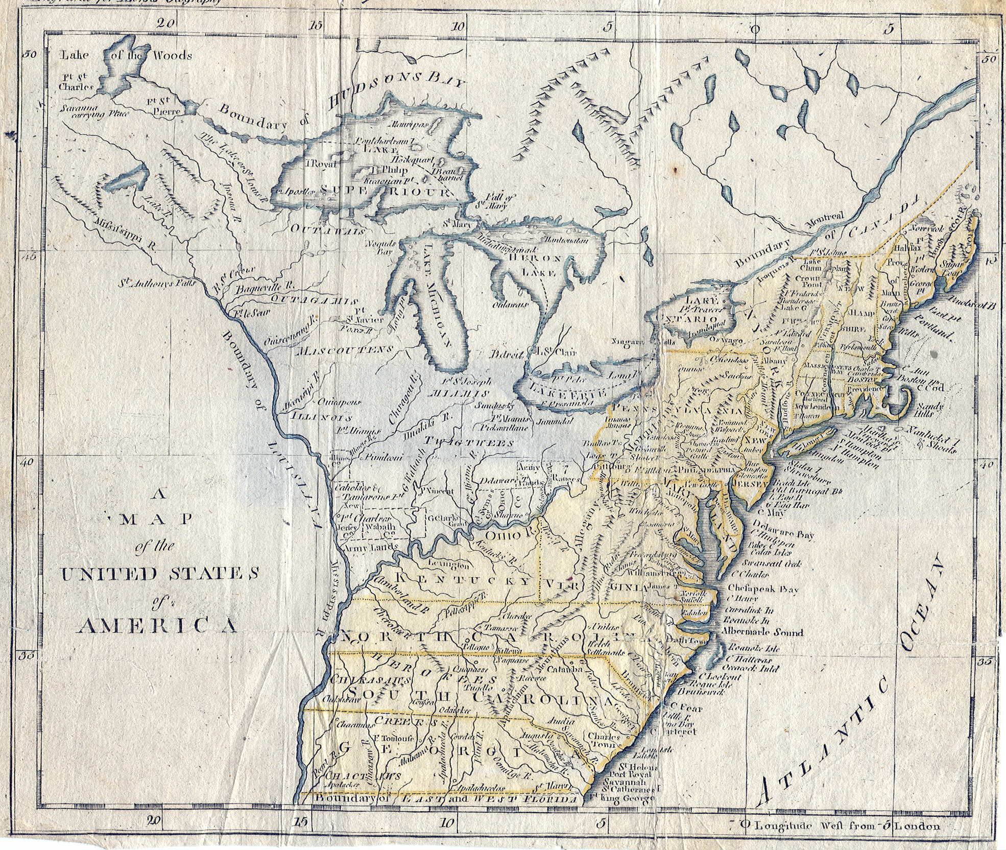 1790 Map Of United States United States Map