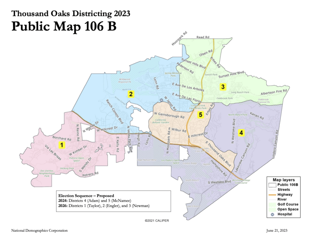 Selected Map District Thousand Oaks