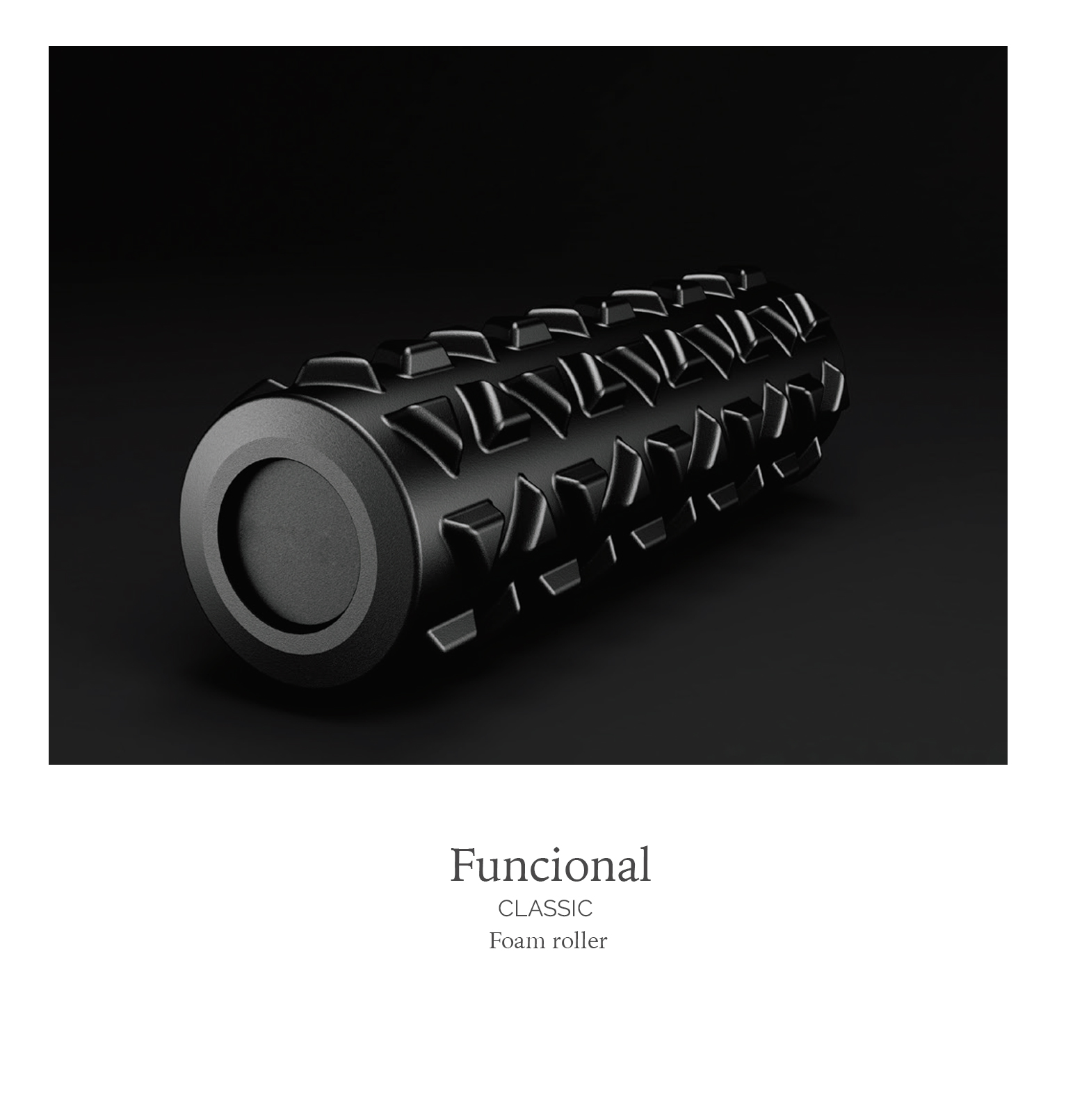 Foam Roller Negro ZIVA Classic MaqFit