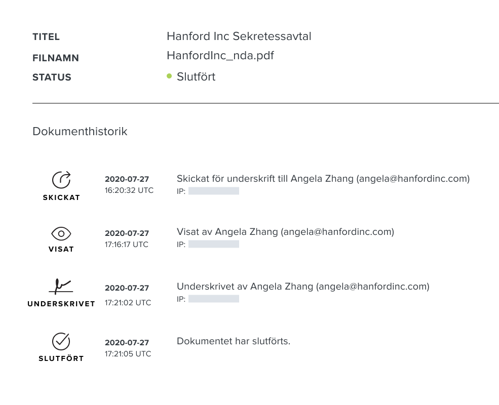 esignaturer för Google Docs