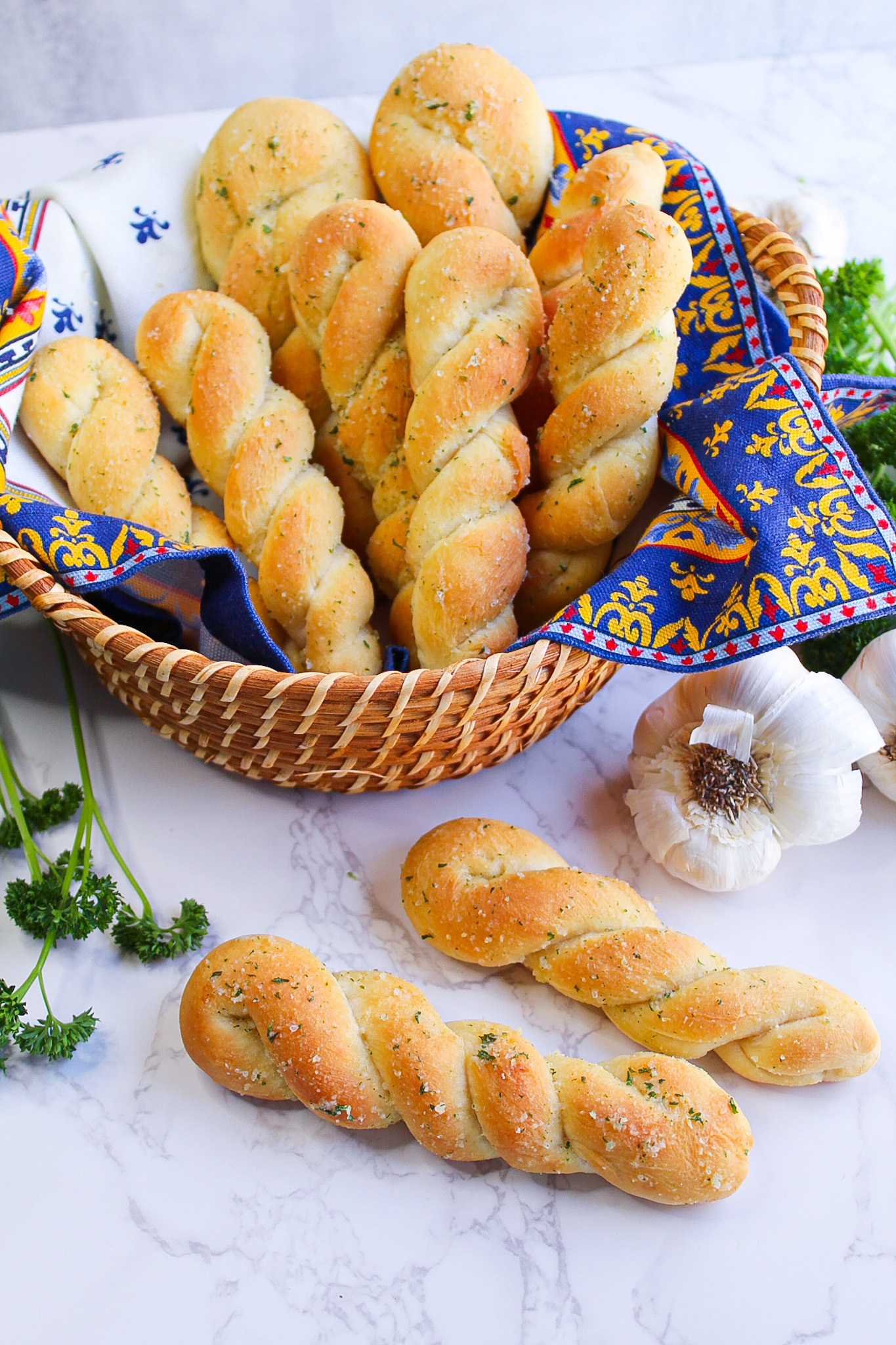 Garlic Parmesan Bread Twists Maral in the Kitchen