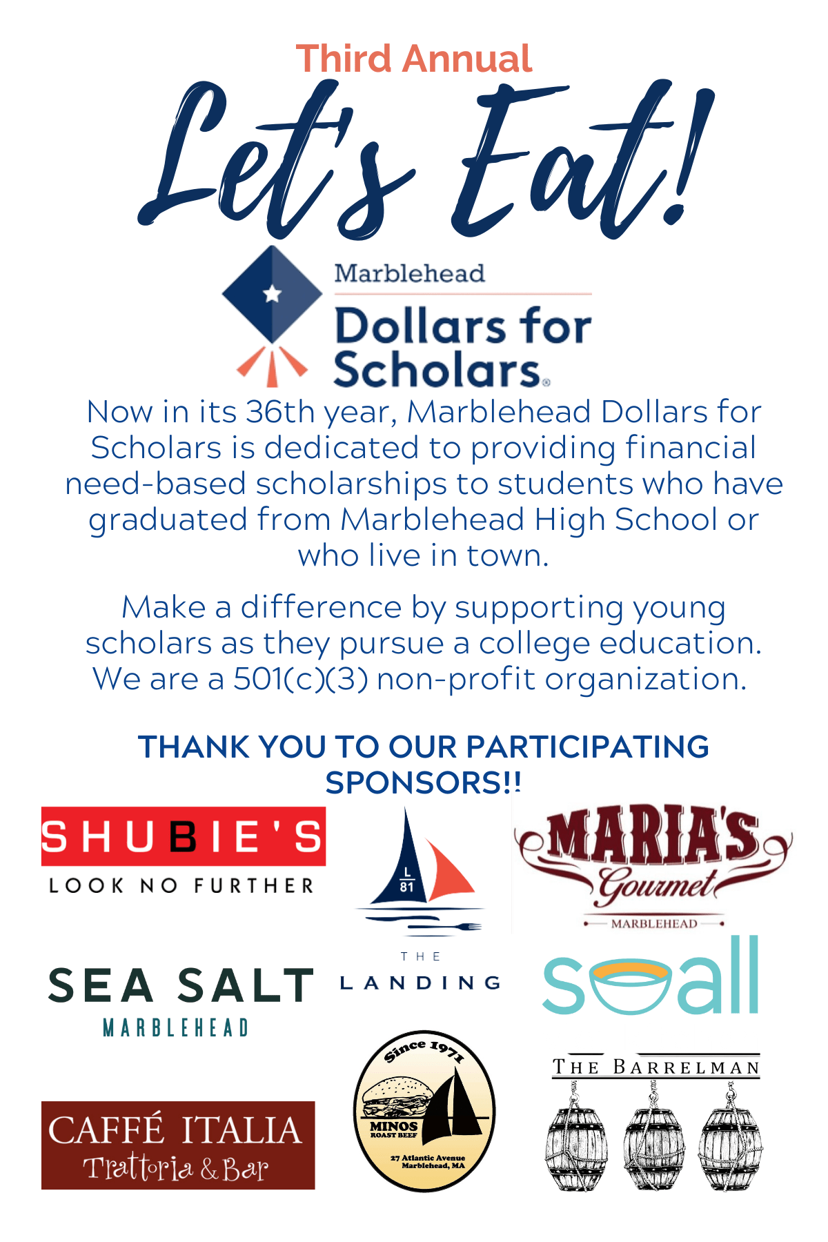 Dollars for Scholars launches third ‘Let’s Eat!’ gift card fundraiser