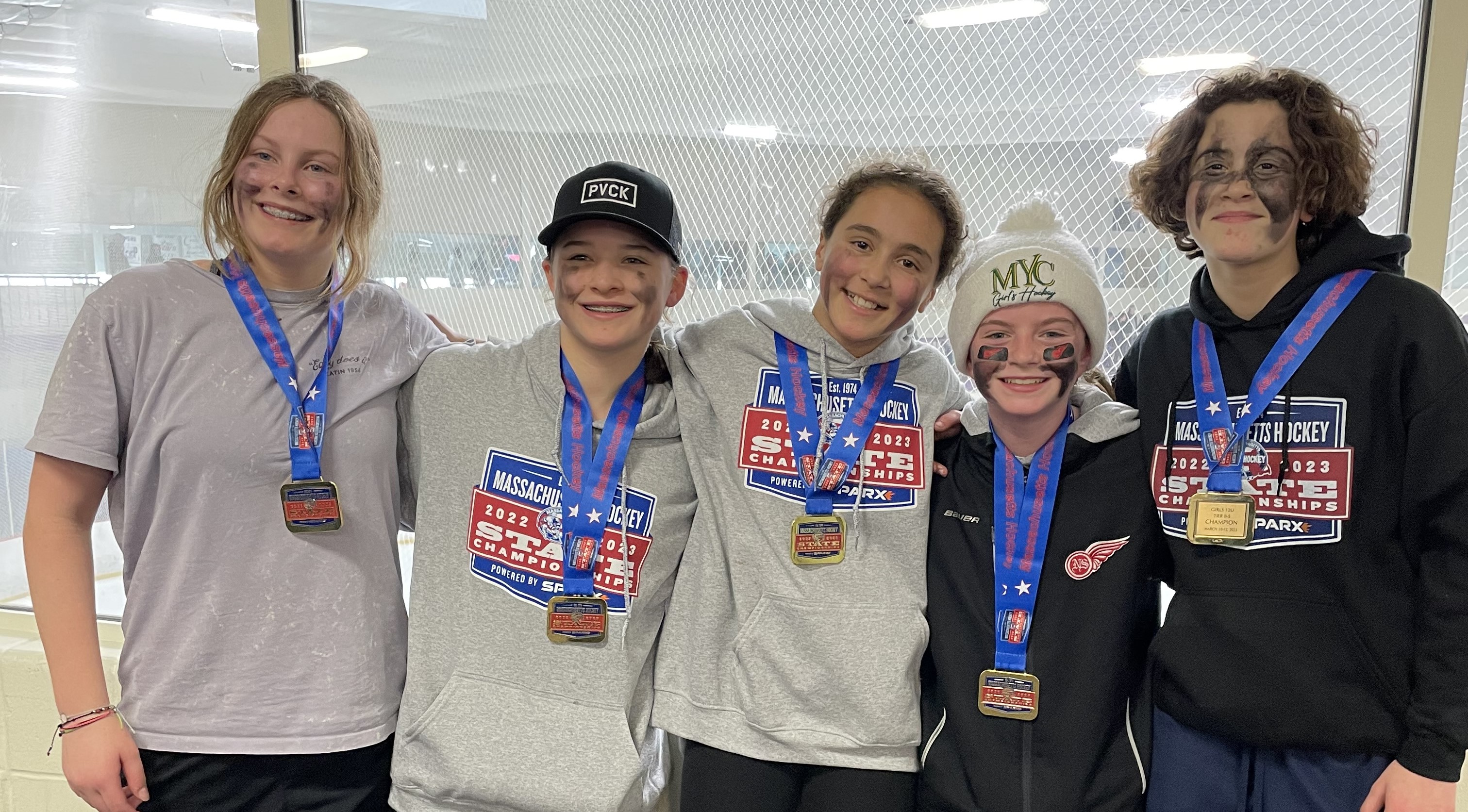 Girls youth hockey quintet helps Wings win championship Marblehead