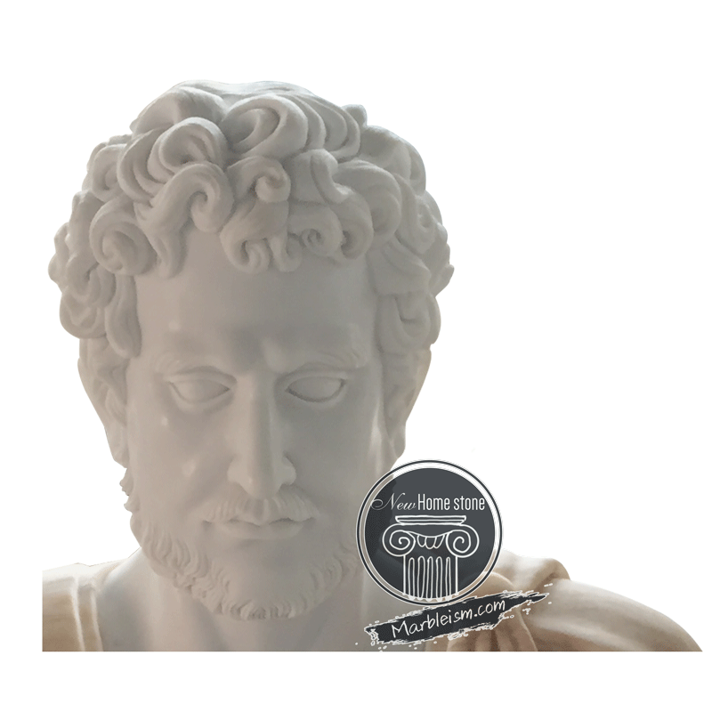 Marble bust of Aristotletopnotch handcarved Roman marble statue bust