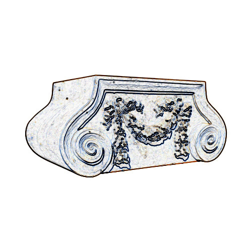 Custom marble garden pedestal
