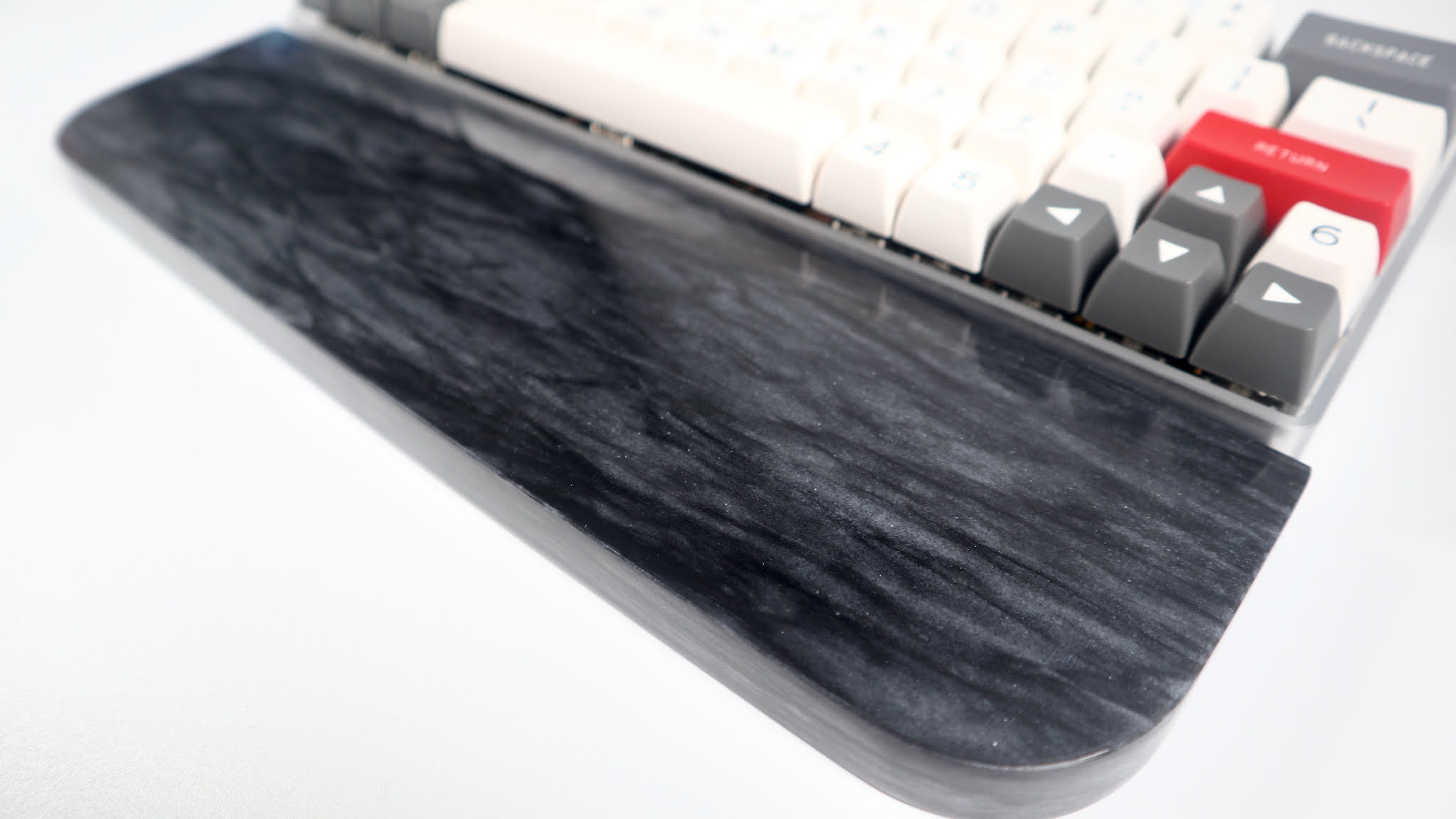 Black Marble Wrist Rest for 60 keyboards by MarbleK