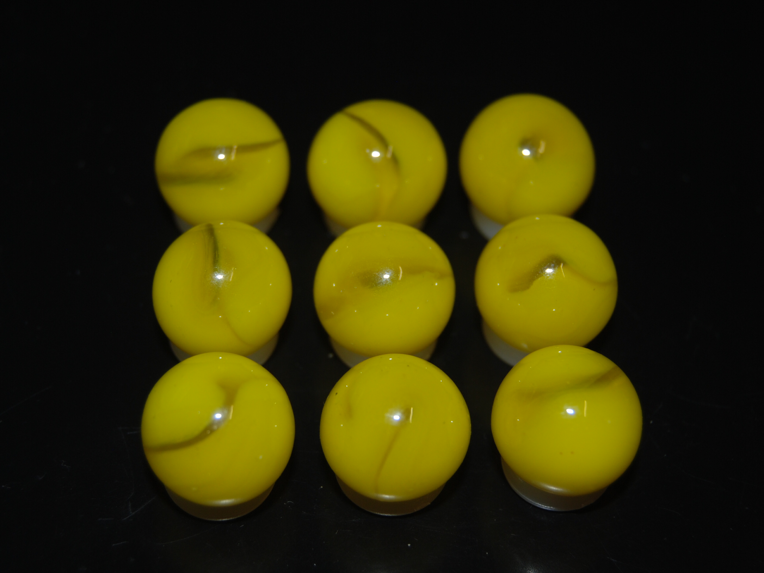 9 Beautiful Jabo/Vitro Classic Marbles Made In Reno, Ohio