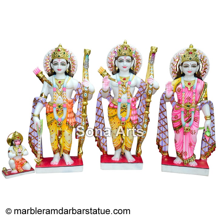 Buy Marble Ram Darbar Statue online shopping Marble Ram pariwar