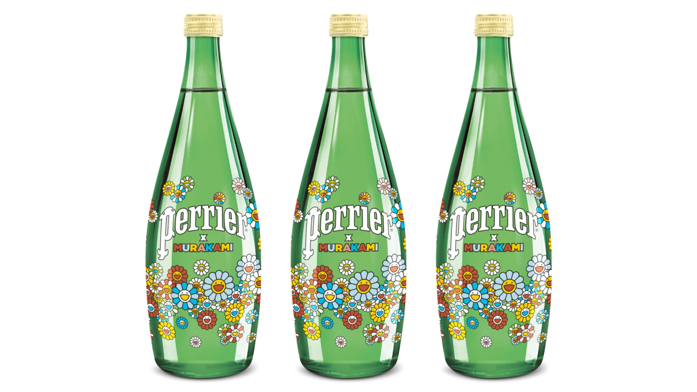 Perrier lança edição especial em parceria com Takashi Murakami