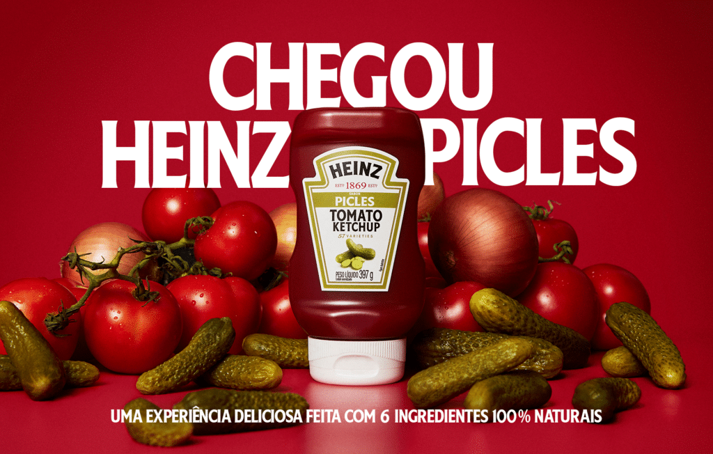 Heinz lança ketchup sabor picles em nova campanha Marcas pelo Mundo