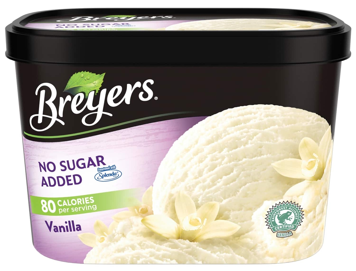 Breyers Frozen Dairy Dessert Vanilla [ No Sugar Added ]
