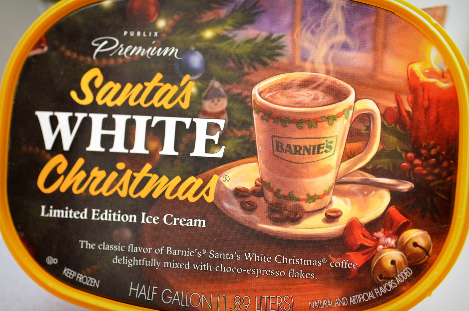 Publix Premium Limited Edition Ice Cream Santa's White Christmas