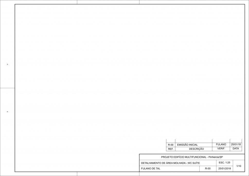 Projeto de Arquitetura como Desenho Técnico NBR e Folhas de Desenho