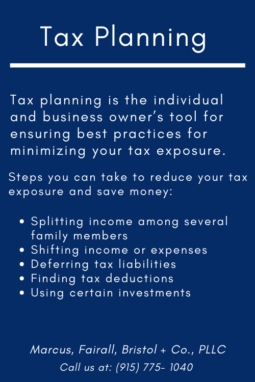 Tax Planning Service in El Paso, TX Individual Tax Prep