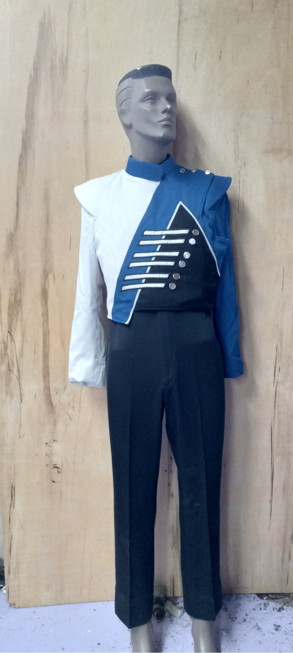 70 Blue, Black, White Used Marching Band Uniforms