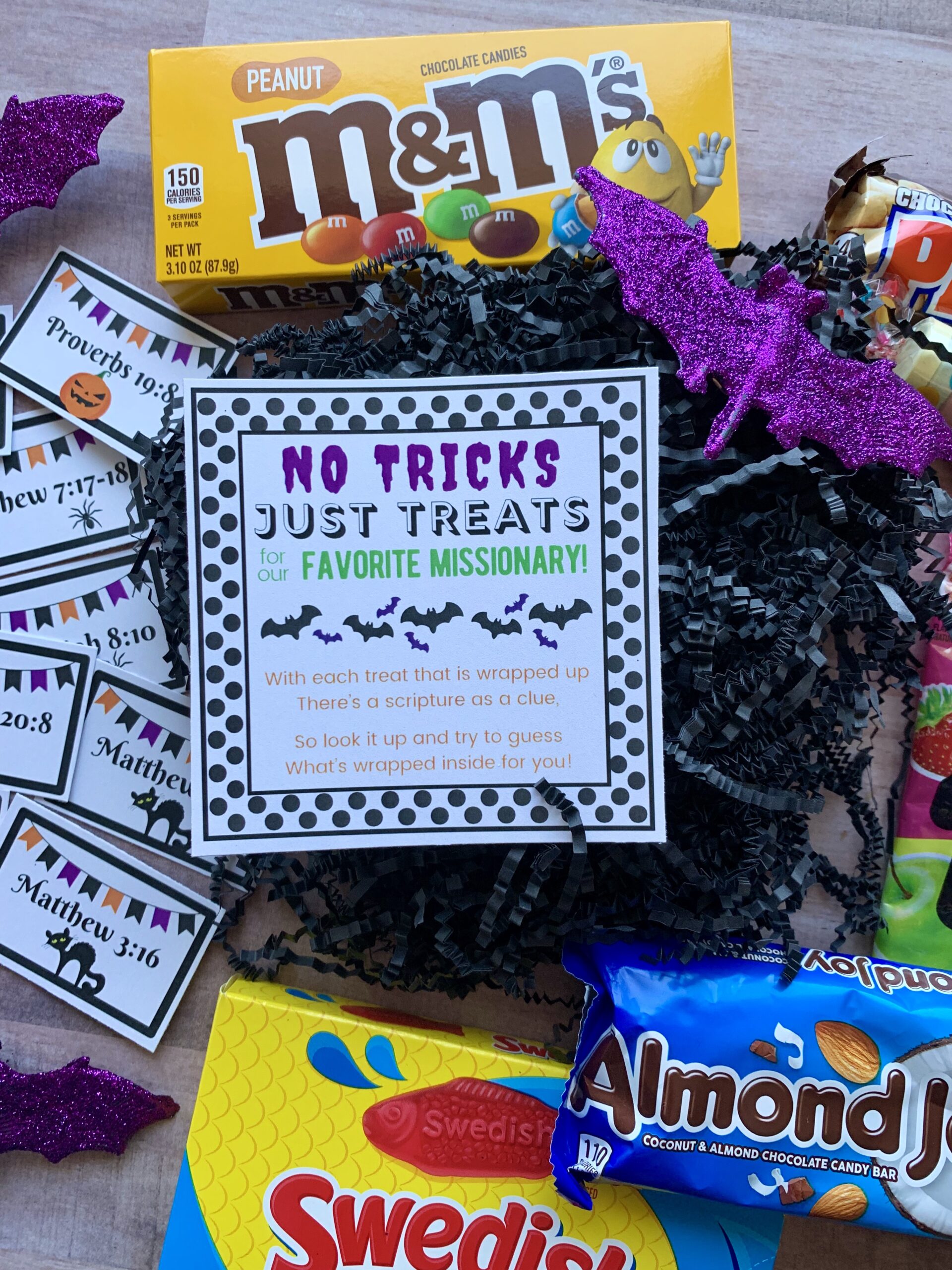 Halloween Scripture Candy Grams for Missionaries