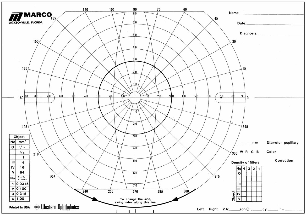 Perimeter Chart Paper » Marco Ophthalmic