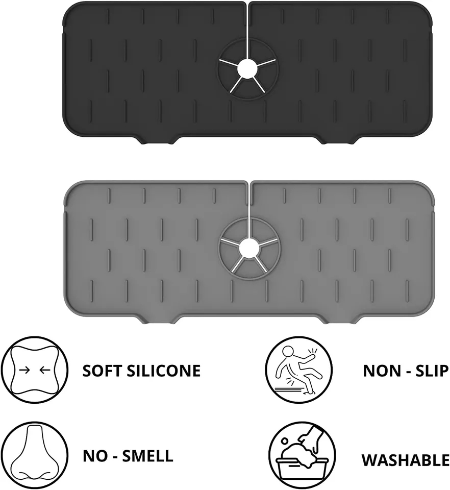 Silicone Faucet Mat Customizable Sink Drip Catcher Marcobuy