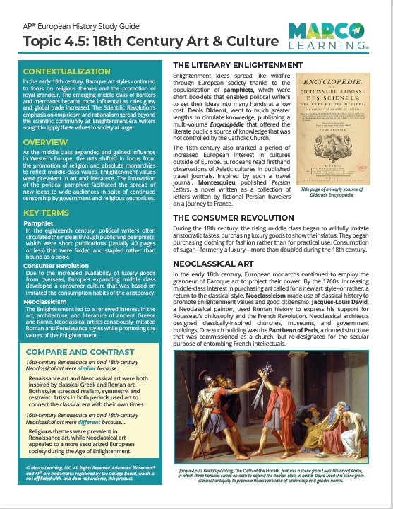 AP Euro Study Guides Marco Learning