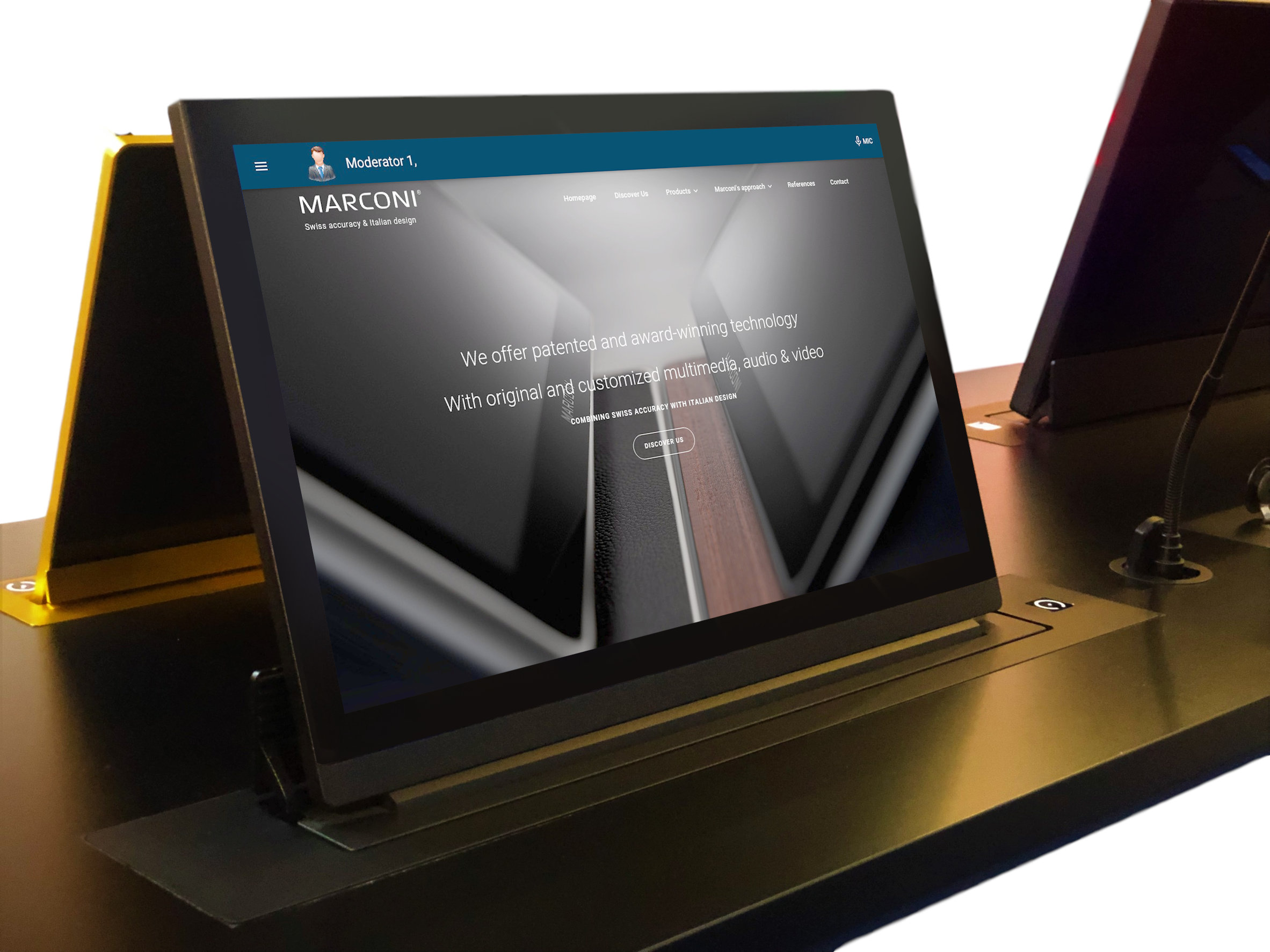 Lift Motorized Screen Foldable Display Marconi Multimedia System