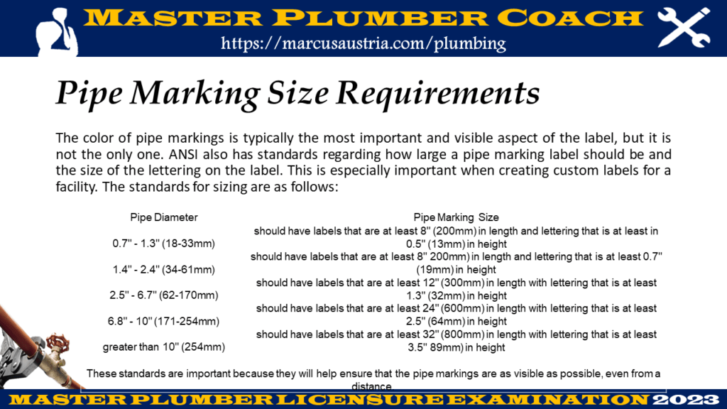 Pipe Color Code MASTER PLUMBER COACH