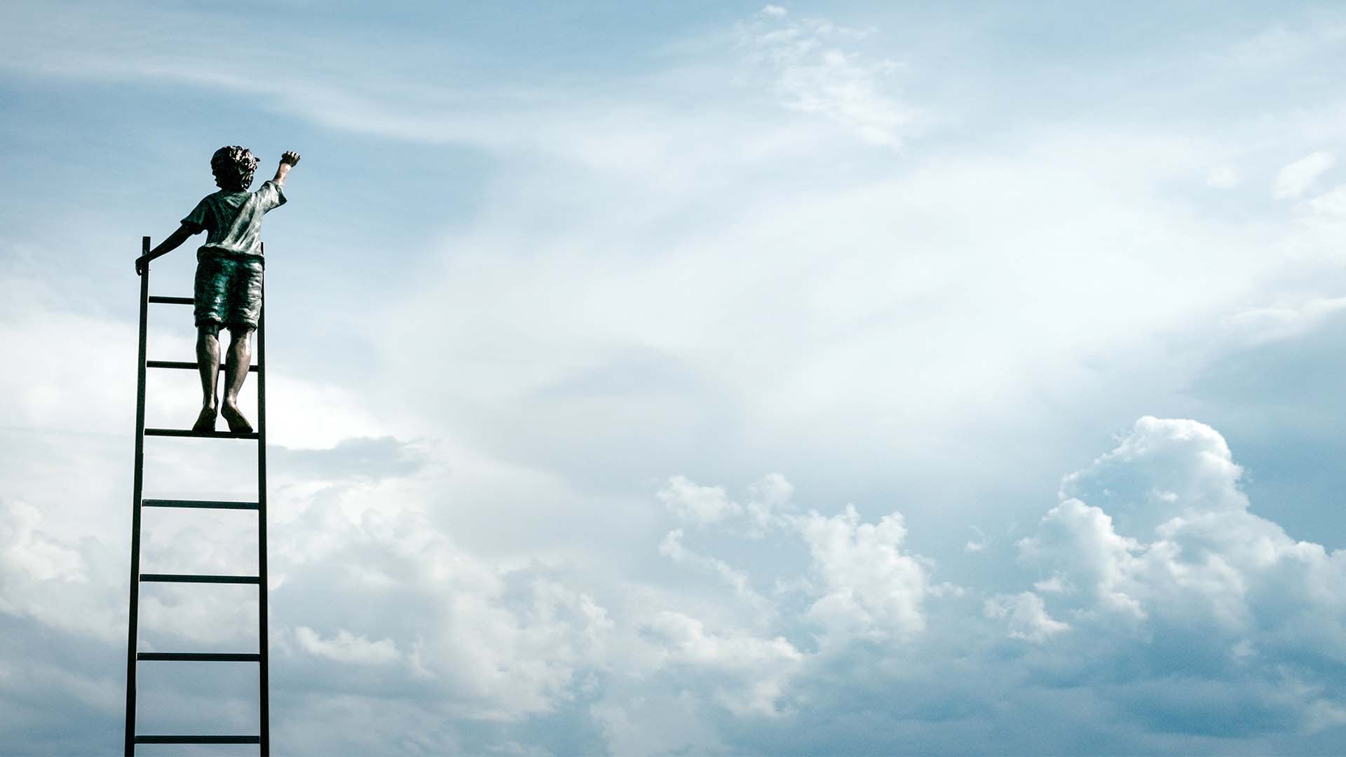 ladder to sky clouds
