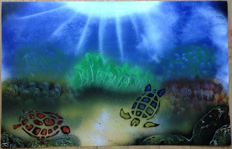 First Underwater Paintings Spray Paint Art