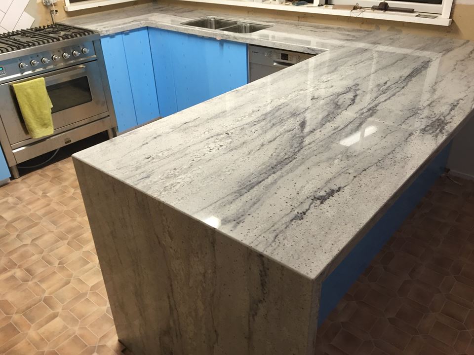 Snow White Granite Kitchen Benchtop Marella Granite & Marble