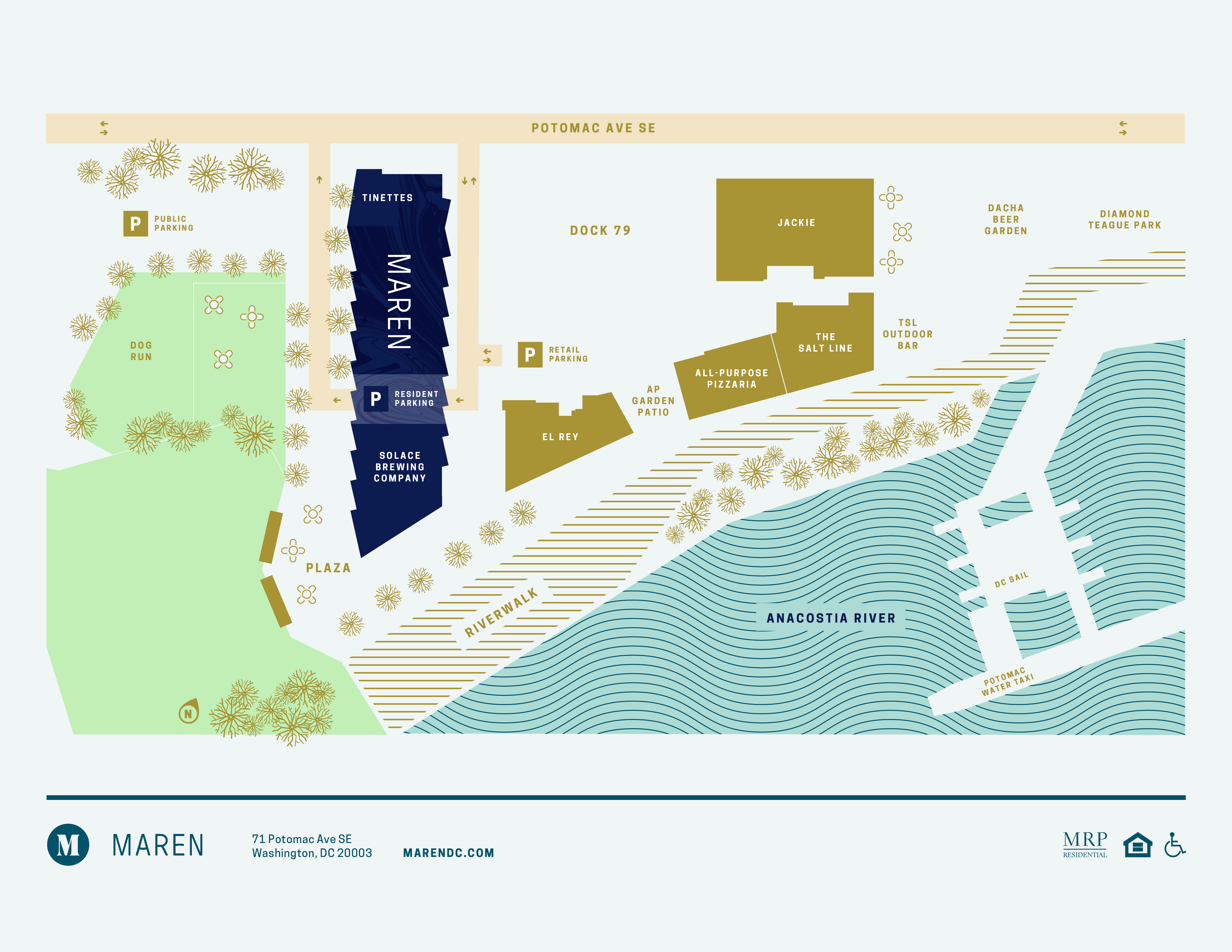 Apartments Near Nationals Park Map & Directions to Maren