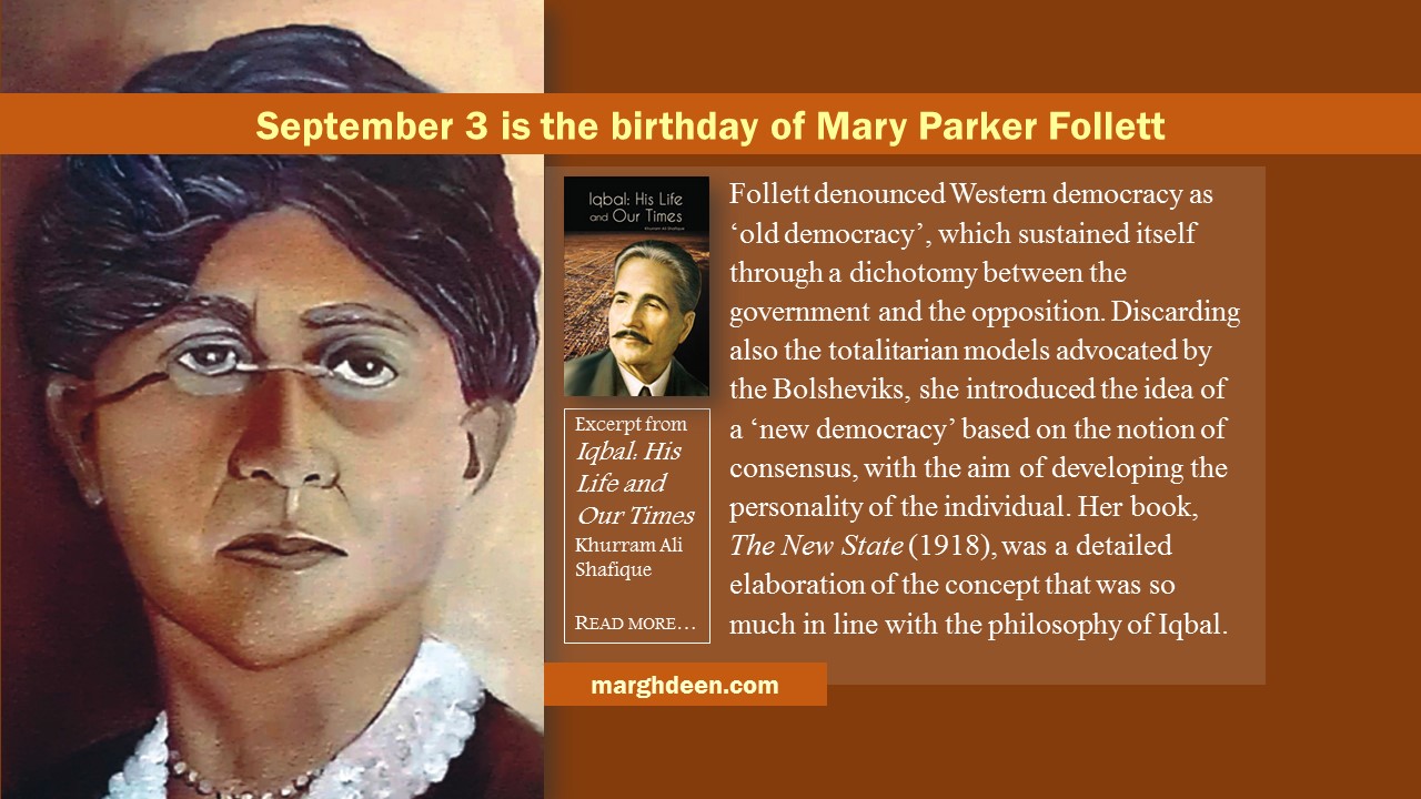 Iqbal, Mary Parker Follett and C. R. Das Marghdeen