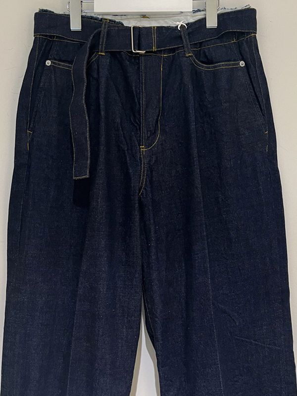YOKE（ヨーク） Cutoff Wide Denim Trousers（カットオフワイドデニムトラウザーズ） インディゴ margin