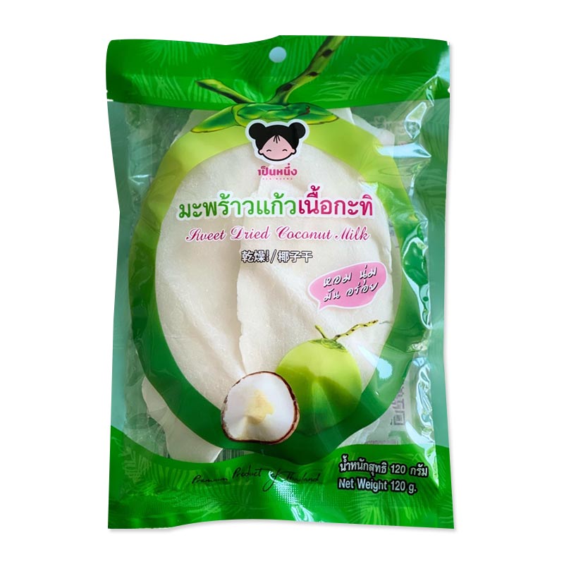 Pennueng Sweet Dried Coconut Milk 120g.เป็นหนึ่ง มะพร้าวแก้วเนื้อกะทิ