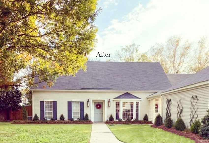White Painted Brick House eDesign Before & After eDesign