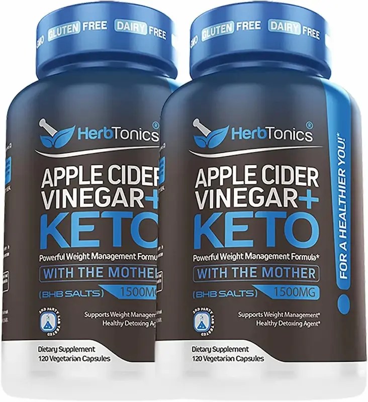 Suplemento apple cider vinegar + KETO de HerbTonics
